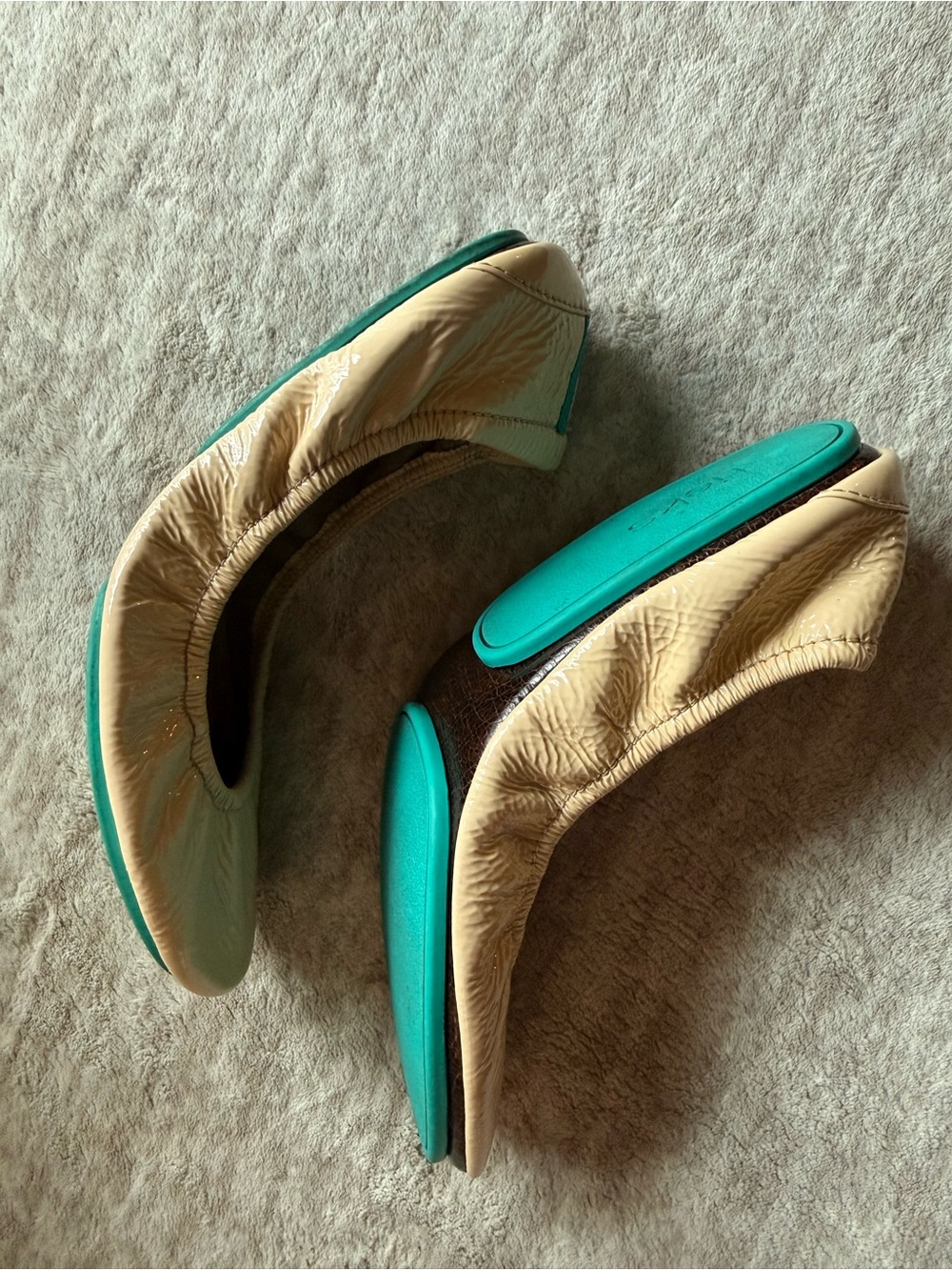 Tieks Biscotti Patent Flats - Picture 5 of 7